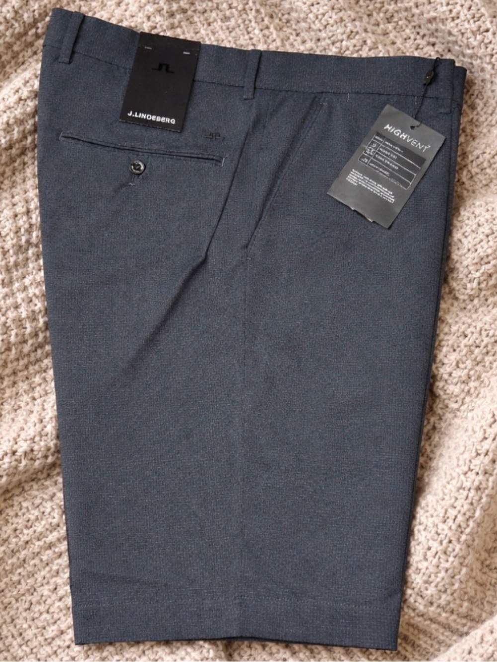 J Lindeberg Vent Shorts 38 Black High Vent Golf Stretch NWT Mens - golf shorts
